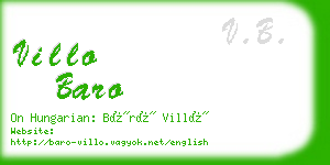 villo baro business card